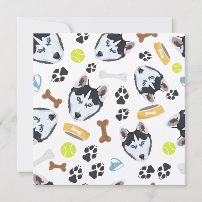 Lächelnder Hund Husky (Vorderseite)