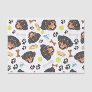 Lächelnder Hund Rottweiler Seidenpapier