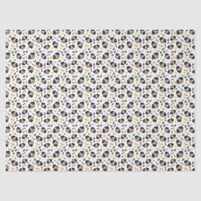 Lächelnder HundBernese Gebirgshund Seidenpapier (Vorderseite)