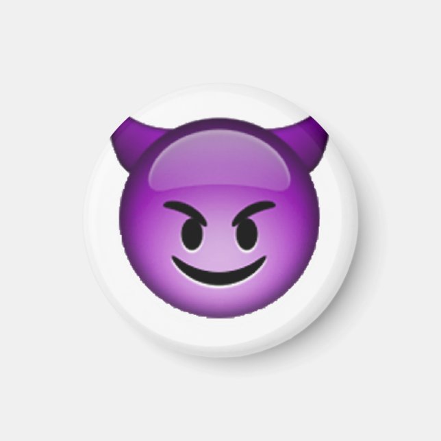 Lächelnder Imp - Emoji Magnet (Vorne)
