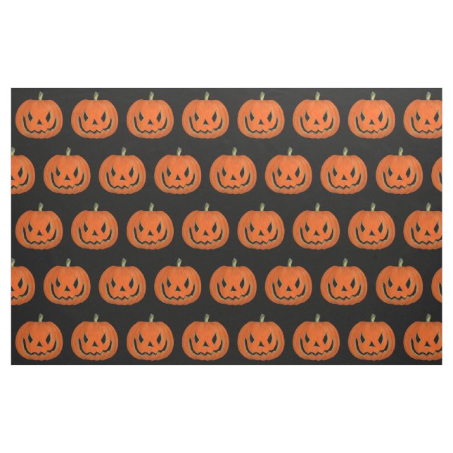 Lächelnder Jack Pumpkin Stoff (Fat Quarter (45,7 x 55,9 cm))