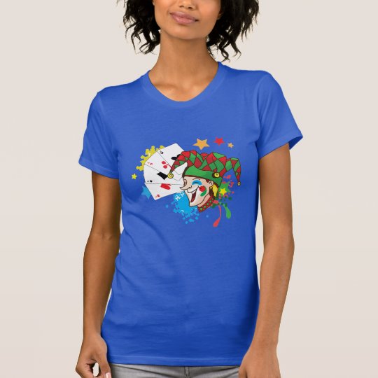 Lächelnder Joker mit Karten T-Shirt