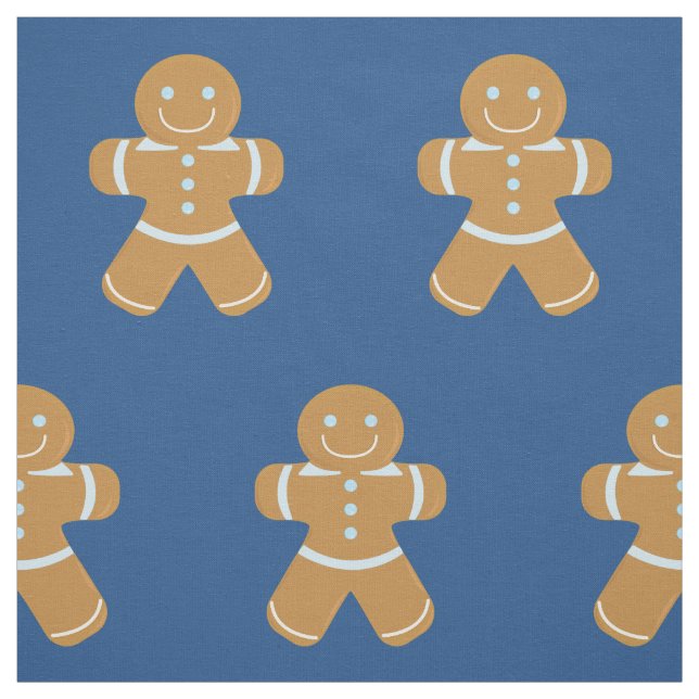 Lächelnder Lebkuchenmann Stoff (Muster)