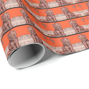 lächelnder Löwe Geschenkpapier
