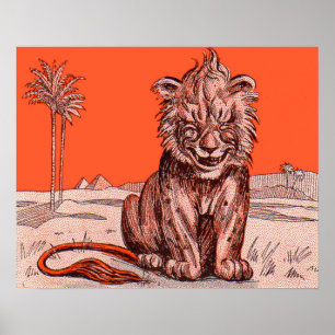 lächelnder Löwe Poster