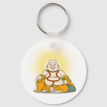 Lächelnder Maitreya Buddha-Schlüsselanhänger