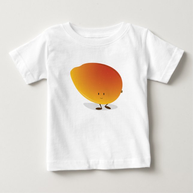 Lächelnder Mango-Charakter Baby T-shirt (Vorderseite)