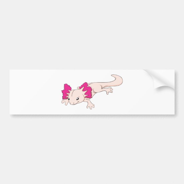 Lächelnder mexikanischer Axolotl Autoaufkleber (Vorne)