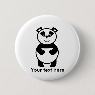 Lächelnder Pandabär Button