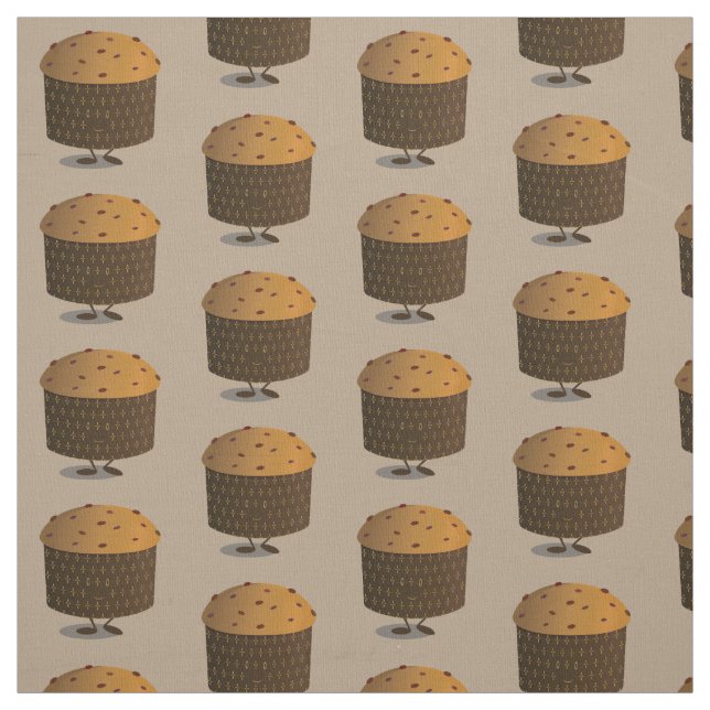 Lächelnder Panettone Stoff (Muster)