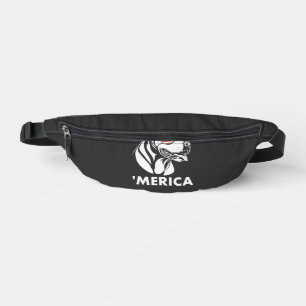 Lächelnder Pitbull Sonnenbrille 4. Juli Merica Bauchtasche