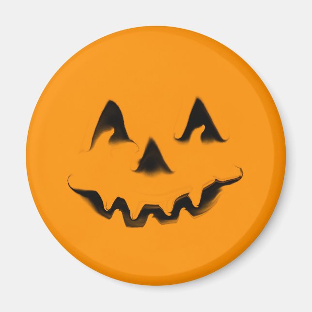 Lächelnder Pumpkin-Magnet Magnet (Vorne)