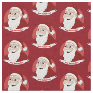 Lächelnder Santa Claus Cartoon wiederholt Muster Stoff