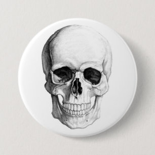 Lächelnder Schädel Button