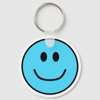 Lächelnder Schlüsselanhänger Blue 0002