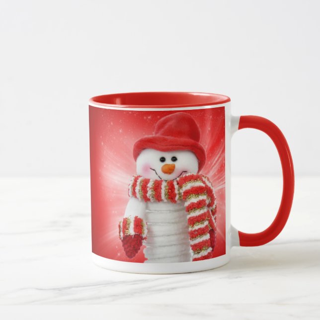 lächelnder Schneemann Tasse (Rechts)