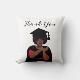 Lächelnder Schwarz-Weiß-Abschluss Kissen