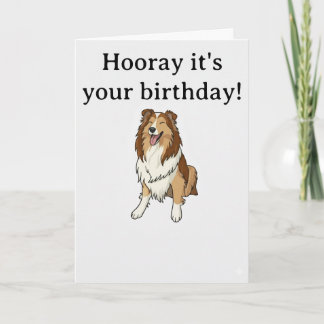 Lächelnder Sheltie Karte