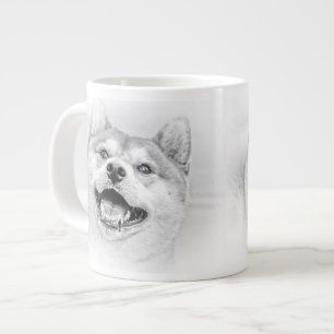 Lächelnder Shiba Inu Hund Jumbo-Tasse