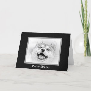 Lächelnder Shiba Inu Hund Karte