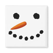 Lächelnder Snowman Weihnachtsmagnet