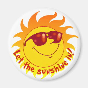 Lächelnder Sommer Sun Magnet