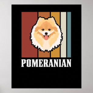 Lächelnder Spitz Retro Poster