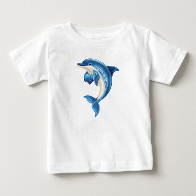 Lächelnder T - Shirt von Delphin Kids (Vorderseite)