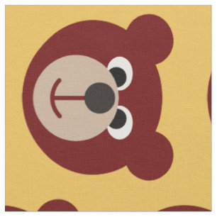 Lächelnder Teddy Bär + Ihr Hintergrund & Ideen Stoff