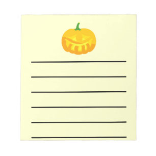 Lächelnder toothy Jack-O 'Laterne Notizblock