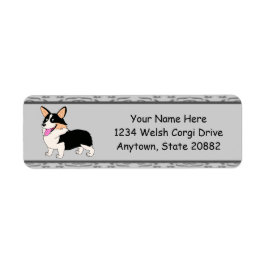 Lächelnder Tricolor Corgi Cartoon