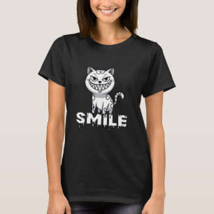 Lächelnder unartiger Katzengrinsen Ausdruck T-Shirt
