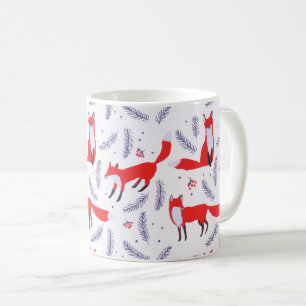 Lächelnder Wald Grüne Roter Fox Kaffeetasse