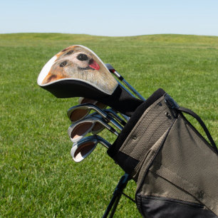 Lächelnder walisischer Corgi Pembroke Hund Golf Headcover