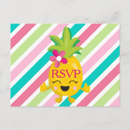 Lächelndes Ananas-UAWG Einladungspostkarte