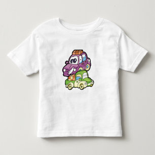 Lächelndes Auto und LKW Kleinkind T-shirt