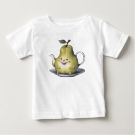 Lächelndes Birnentepot Baby T-shirt