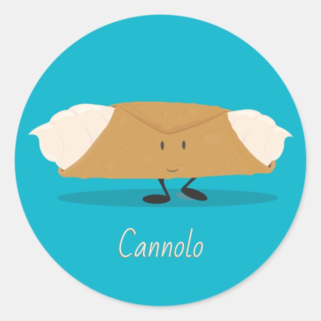Lächelndes Cannolo | Aufkleber (Vorderseite)