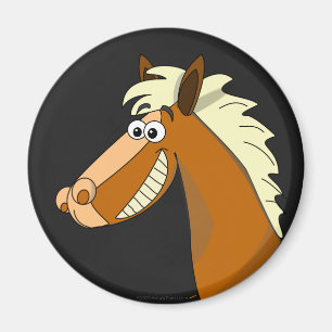 Lächelndes Cartoon-Pferd Magnet