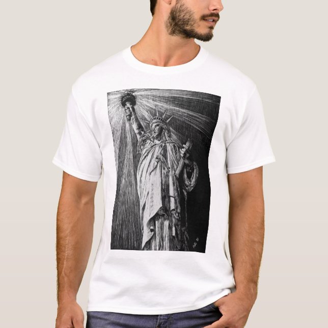 Lächelndes Freiheits-T-Shirt T-Shirt (Vorderseite)
