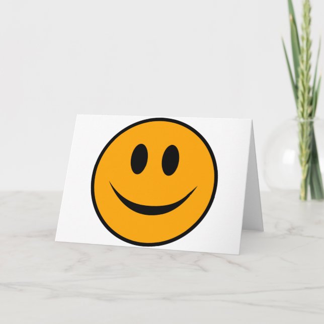 Lächelndes Gesicht Emoji Karte (Vorderseite)