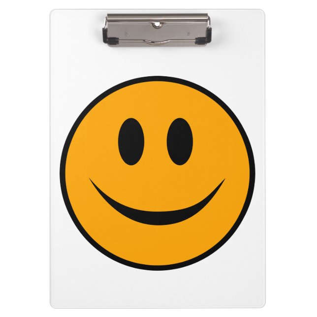 Lächelndes Gesicht Emoji Klemmbrett (Vorderseite)