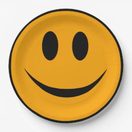 Lächelndes Gesicht Emoji Pappteller