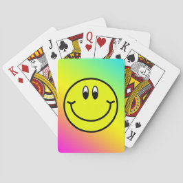 Lächelndes Gesicht Emoji Regenbogen Design Spielka Spielkarten