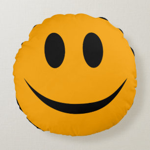 Lächelndes Gesicht Emoji Rundes Kissen