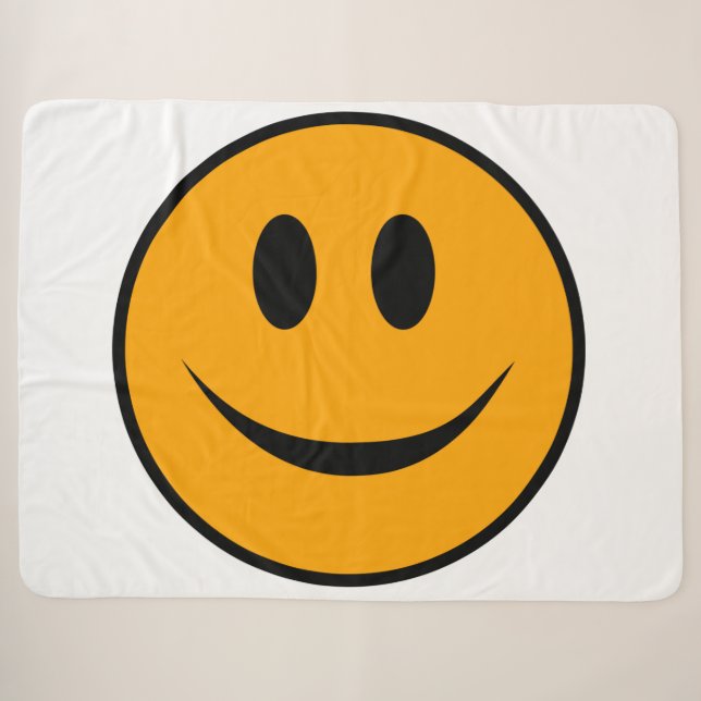 Lächelndes Gesicht Emoji Sherpadecke (Vorderseite (Horizontal))