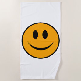 Lächelndes Gesicht Emoji Strandtuch