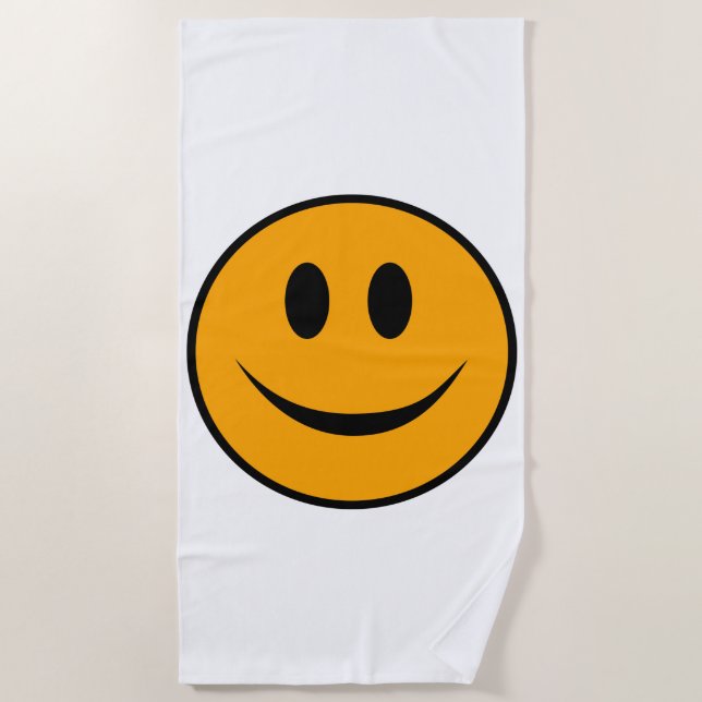 Lächelndes Gesicht Emoji Strandtuch (Vorderseite)