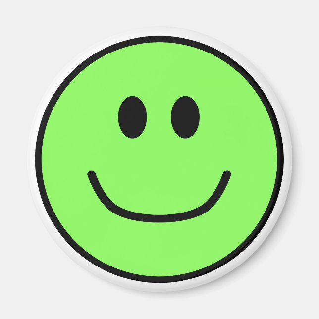 Lächelndes Gesicht Magnet Green 0002 (Vorne)