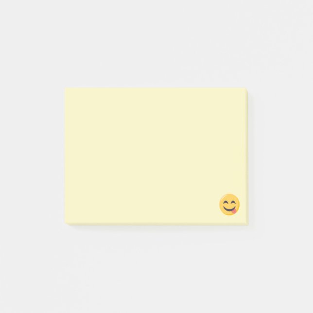 Lächelndes Gesicht mit der Zunge Emoji Post-it Klebezettel (Vorderseite)